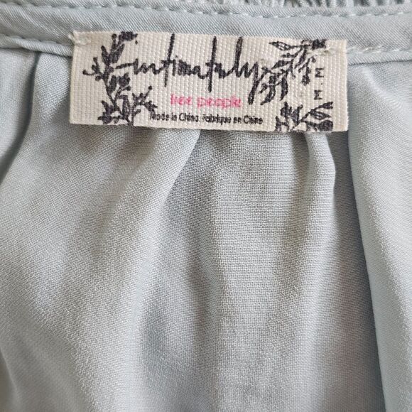 Free People Intimately All Tucks Sage Puff Sleeve Bodysuit Women’s Size M - Picture 5 of 7